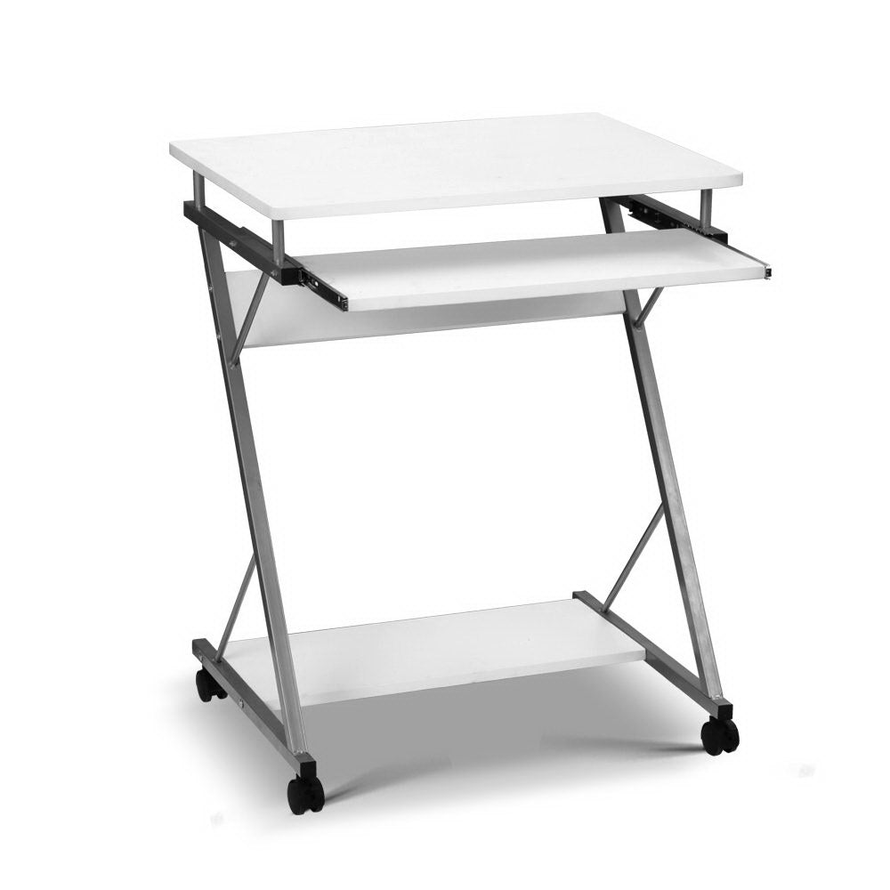 Artiss Computer Desk Keyboard Tray Shelf White 60CM-0