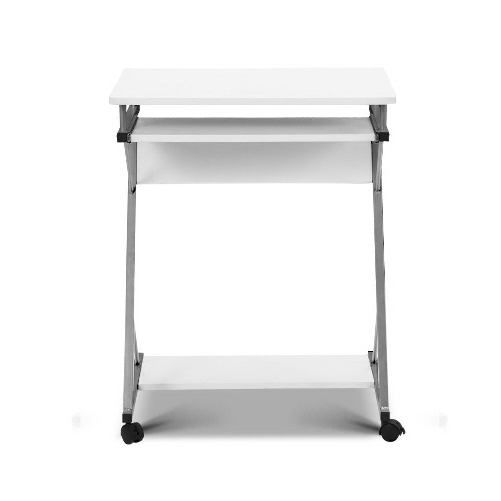 Artiss Computer Desk Keyboard Tray Shelf White 60CM-2