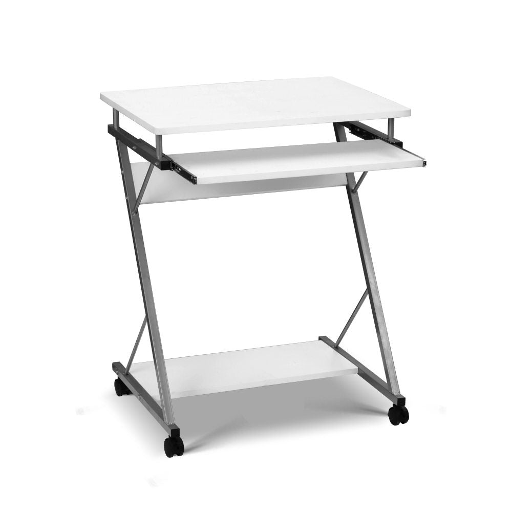 Artiss Computer Desk Keyboard Tray Shelf White 60CM-6
