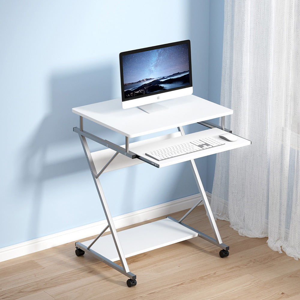 Artiss Computer Desk Keyboard Tray Shelf White 60CM-0
