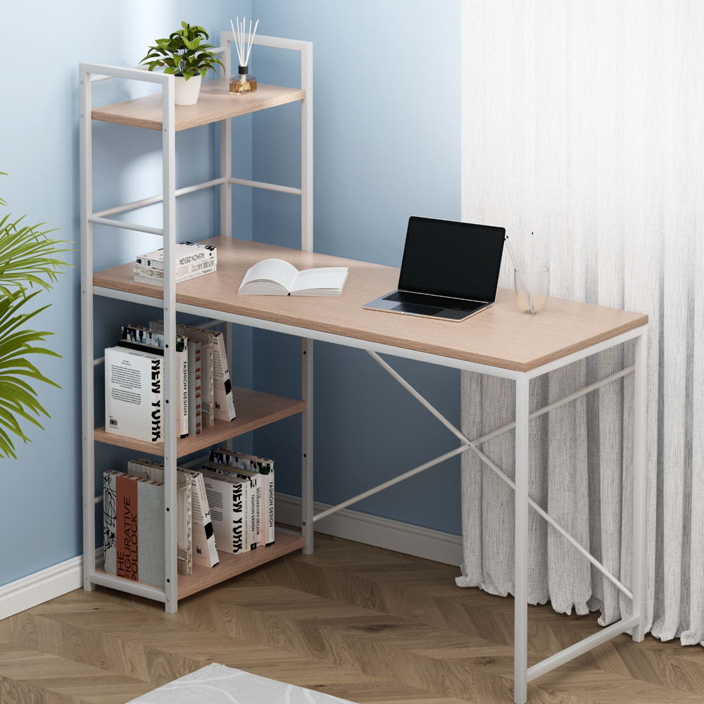 Artiss Computer Desk Shelf Oak 120CM-6