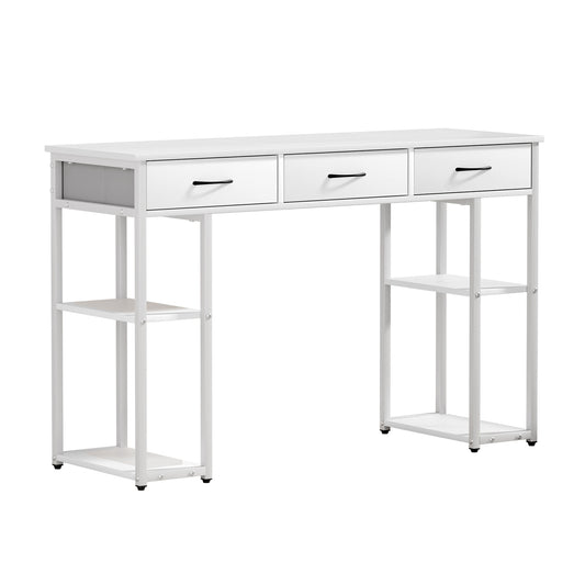 Artiss Computer Desk Drawer Shelves Study Table 120CM White-0