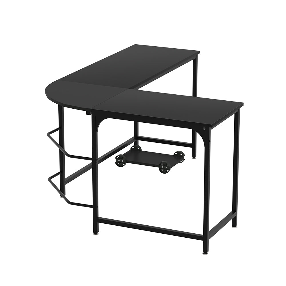 Artiss Computer Desk L-Shape CPU Stand Black 147CM-2