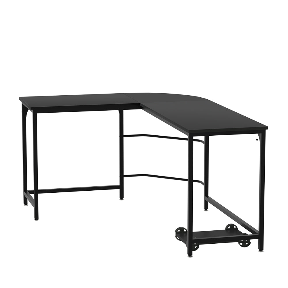 Artiss Computer Desk L-Shape CPU Stand Black 147CM-3