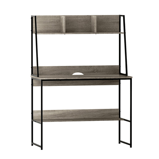 Artiss Computer Desk Bookshelf Storage Grey 100CM-0