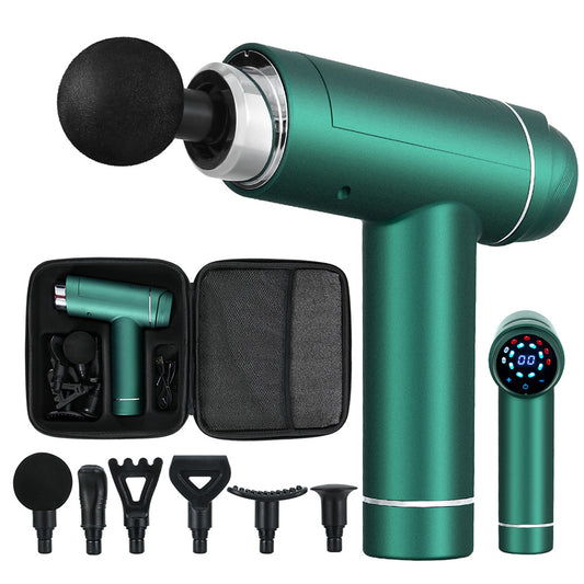 Everfit Massage Gun 30 Speed 6 Heads Vibration Muscle Massager Chargeable Green-0