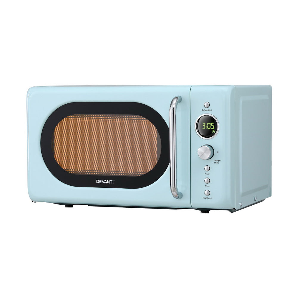 Devanti 20L Microwave Oven 800W Blue-0