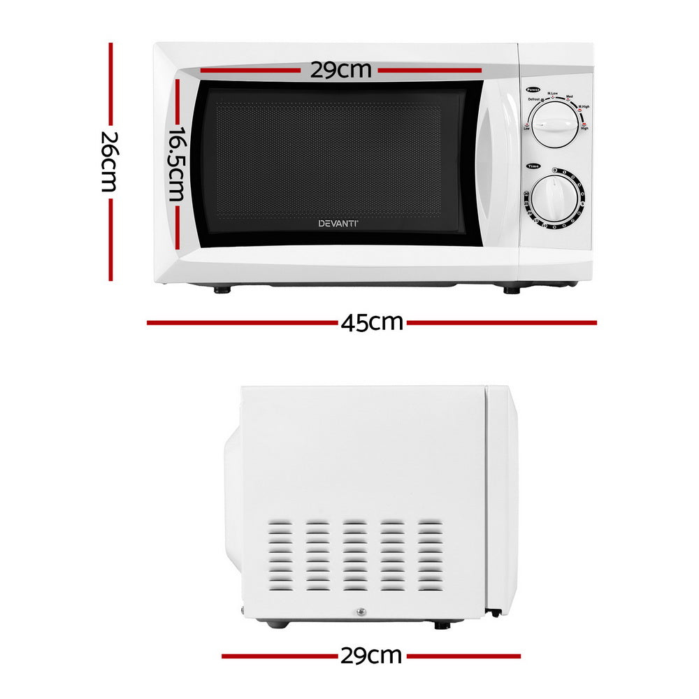 Devanti 20L Microwave Oven 800W White-1