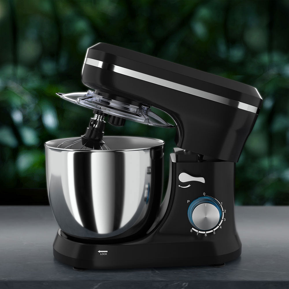 Devanti 3in1 Stand Mixer 8 Speed 5L Mix Master 400W Black-4