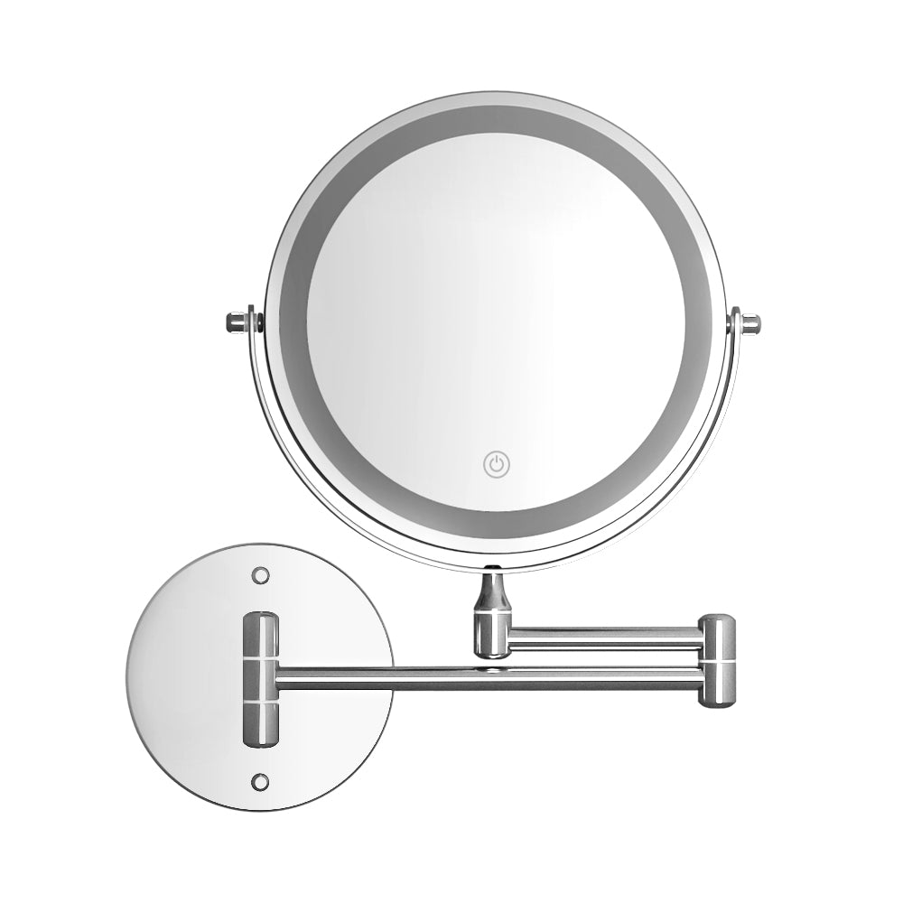 Embellir Extendable Makeup Mirror 10X Magnifying Double-Sided Bathroom Silver-2