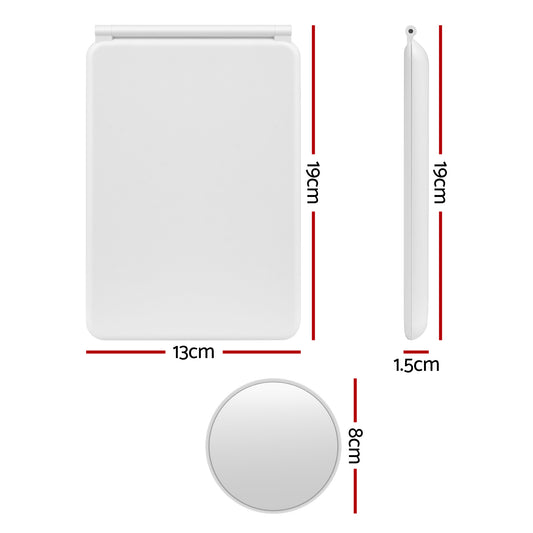 Embellir Portable Travel Makeup Mirror Rechargeable Makeup Mirror with Lights 10x Magnifier White-1