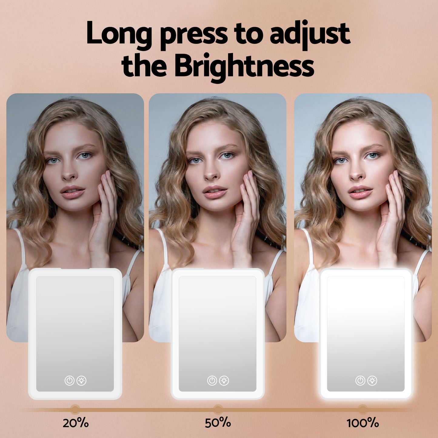 Embellir Portable Travel Makeup Mirror Rechargeable Makeup Mirror with Lights 10x Magnifier White-4