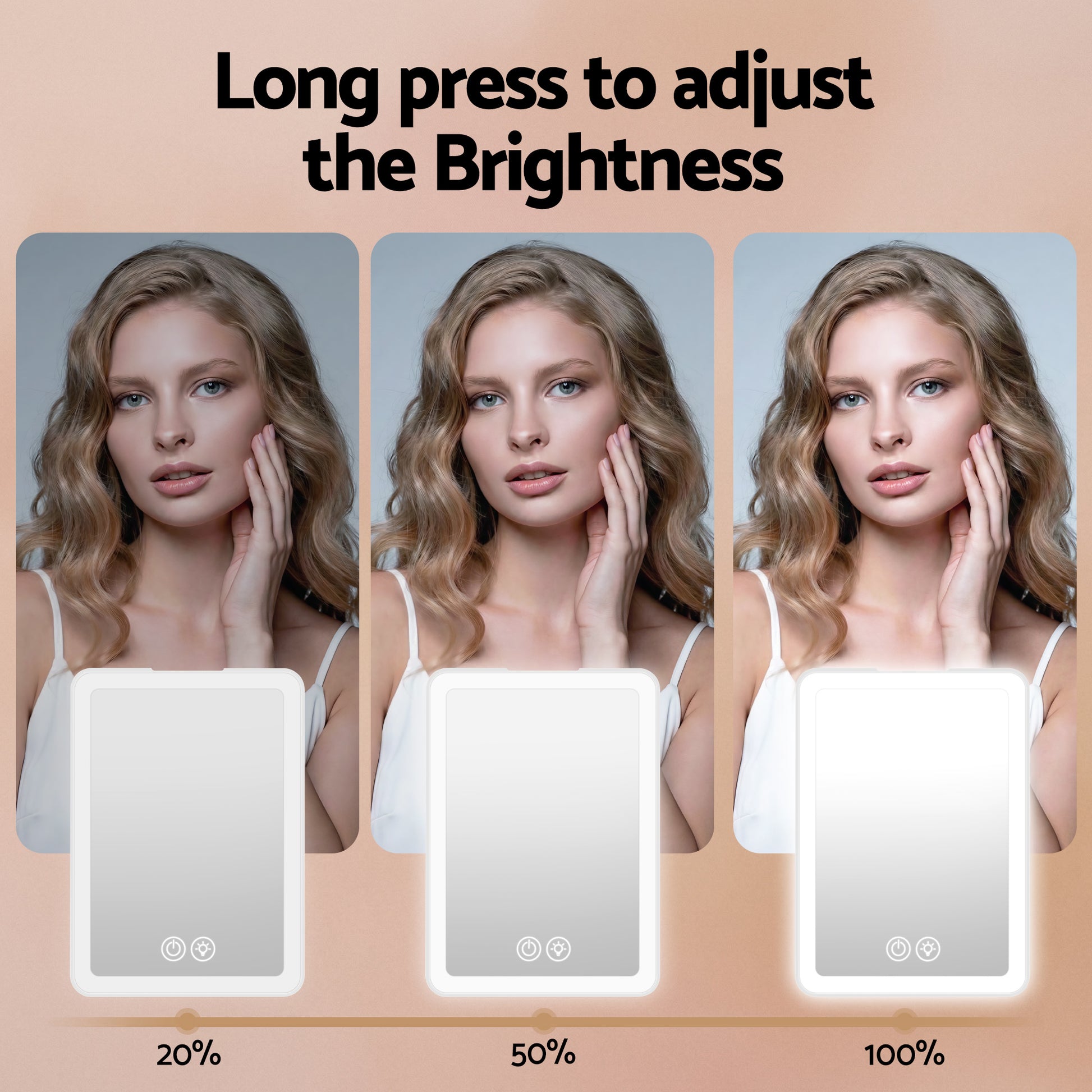 Embellir Portable Travel Makeup Mirror Rechargeable Makeup Mirror with Lights 10x Magnifier White-4