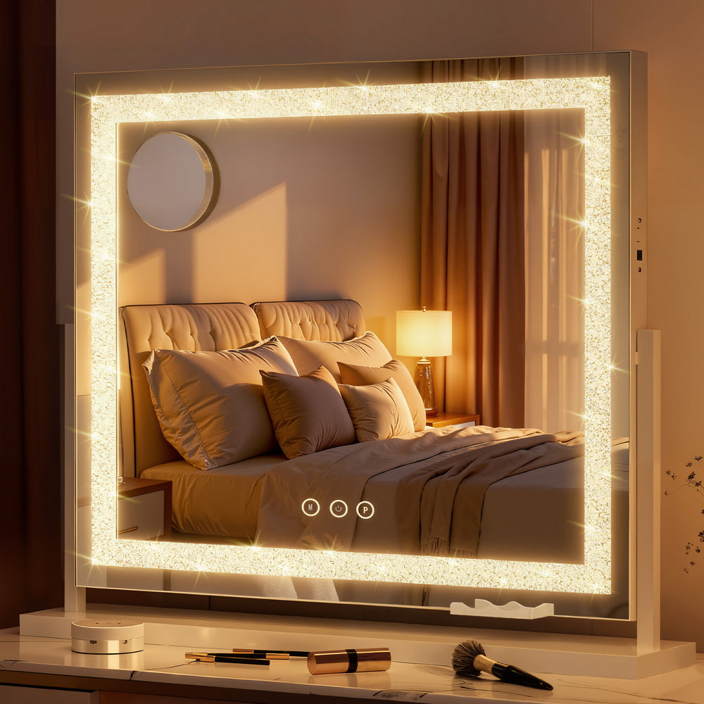 Embellir Makeup Mirror 60x50cm 360～ Rotatable Vanity Mirror with Lights Crystal LED-6