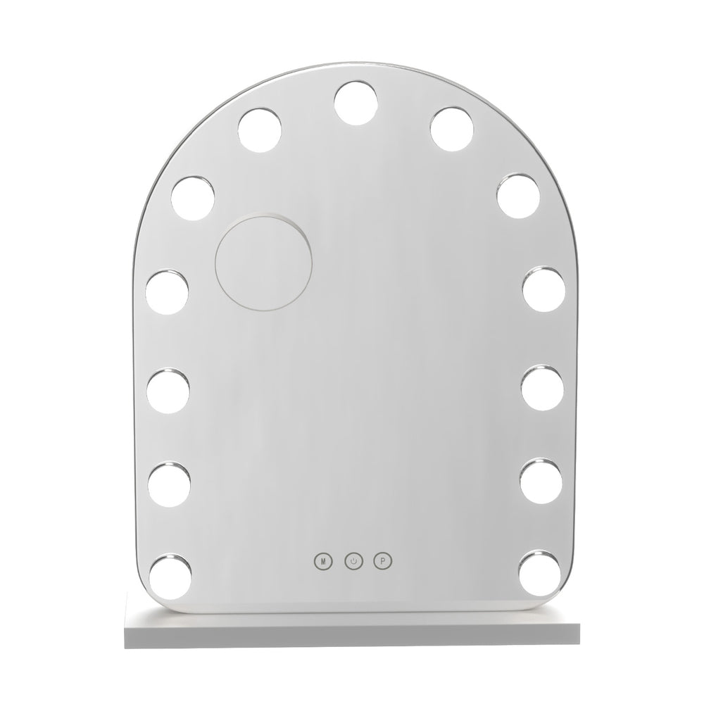 Embellir Makeup Mirror 40x50cm Dressing Vanity LED Bulb Light with 5x Magnification White Arch-2