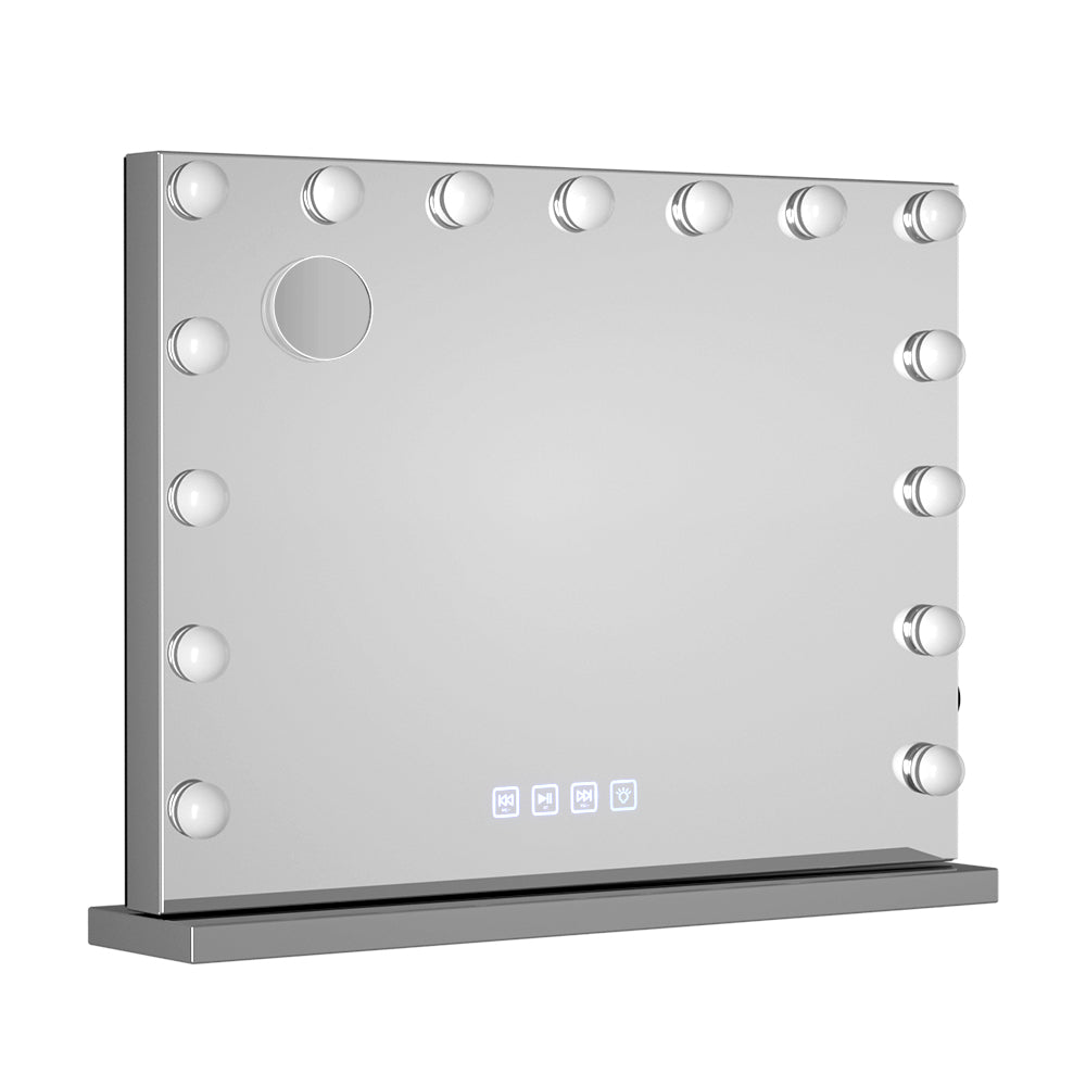 Embellir Bluetooth Makeup Mirror 58x46cm Hollywood Vanity with LED Light Wall-0