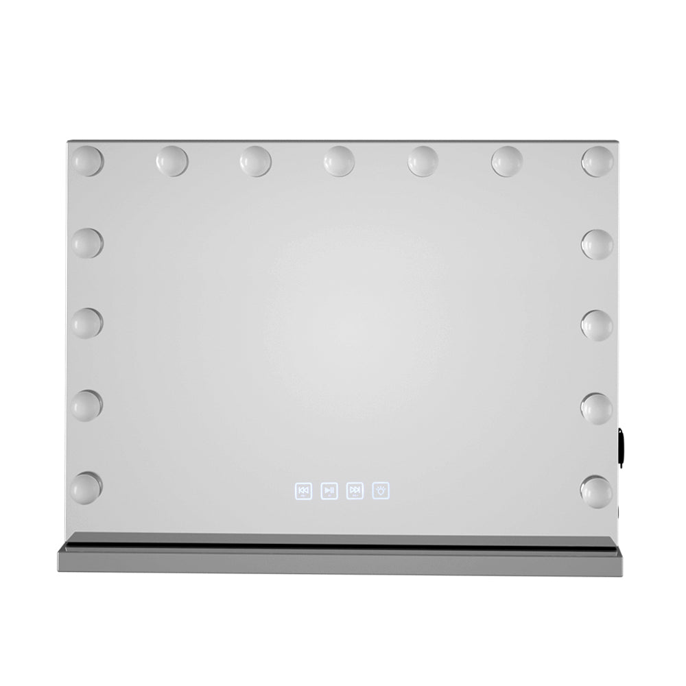 Embellir Bluetooth Makeup Mirror 58x46cm Hollywood Vanity with LED Light Wall-2