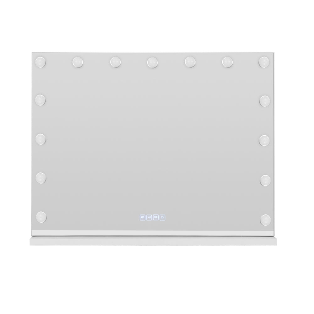 Embellir Bluetooth Makeup Mirror 80x58cm Hollywood Vanity with LED Light Wall-2