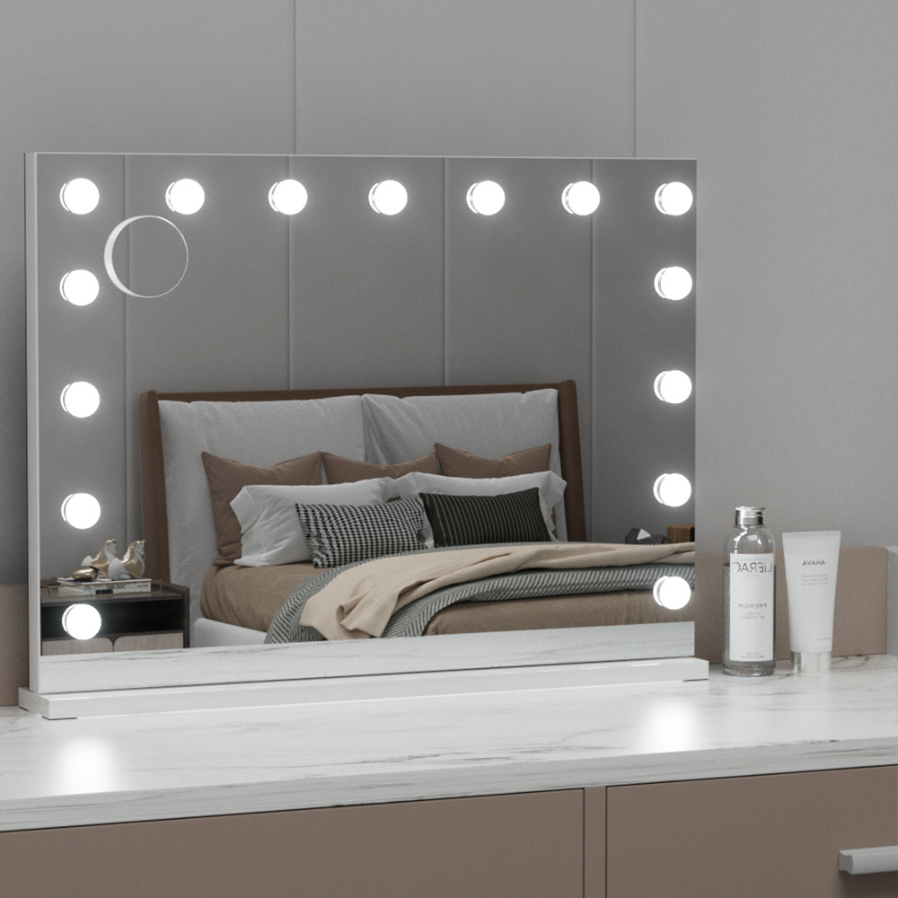 Embellir Bluetooth Makeup Mirror 80x58cm Hollywood Vanity with LED Light Wall-0