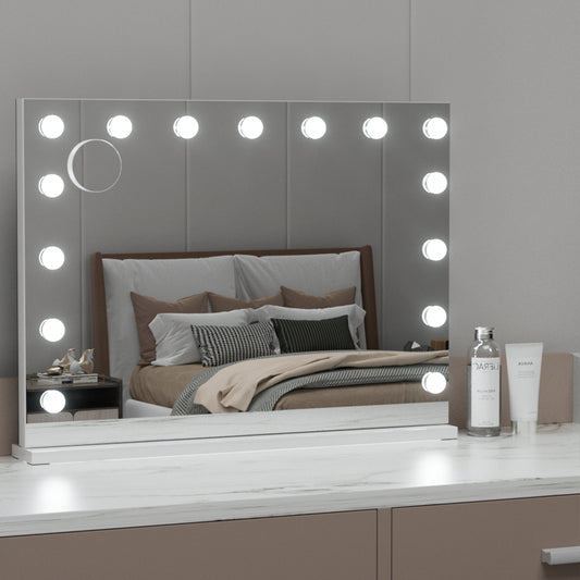 Embellir Bluetooth Makeup Mirror 80x58cm Hollywood Vanity with LED Light Wall-0