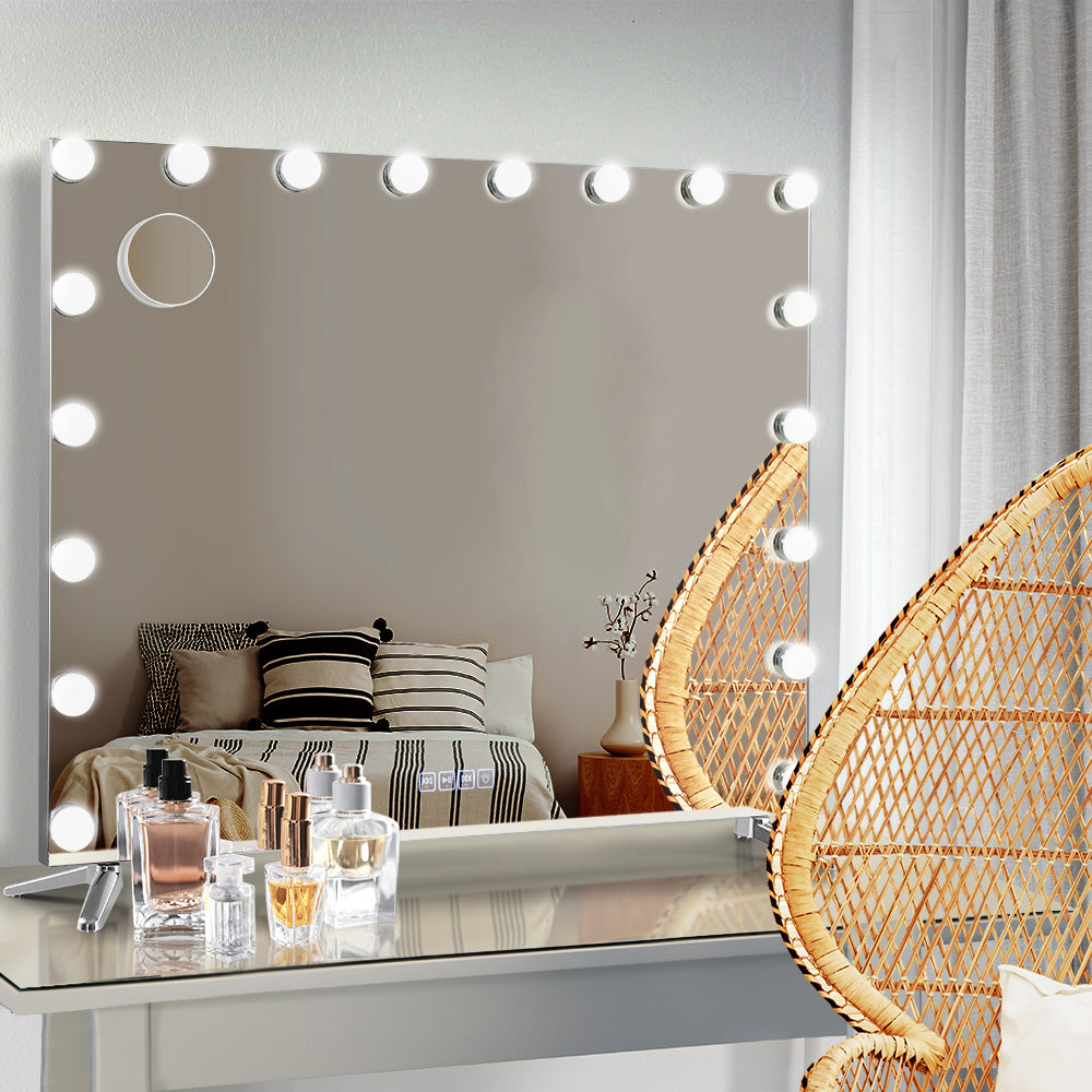 Embellir Bluetooth Makeup Mirror 80x65cm Hollywood Vanity with LED Light Wall-6