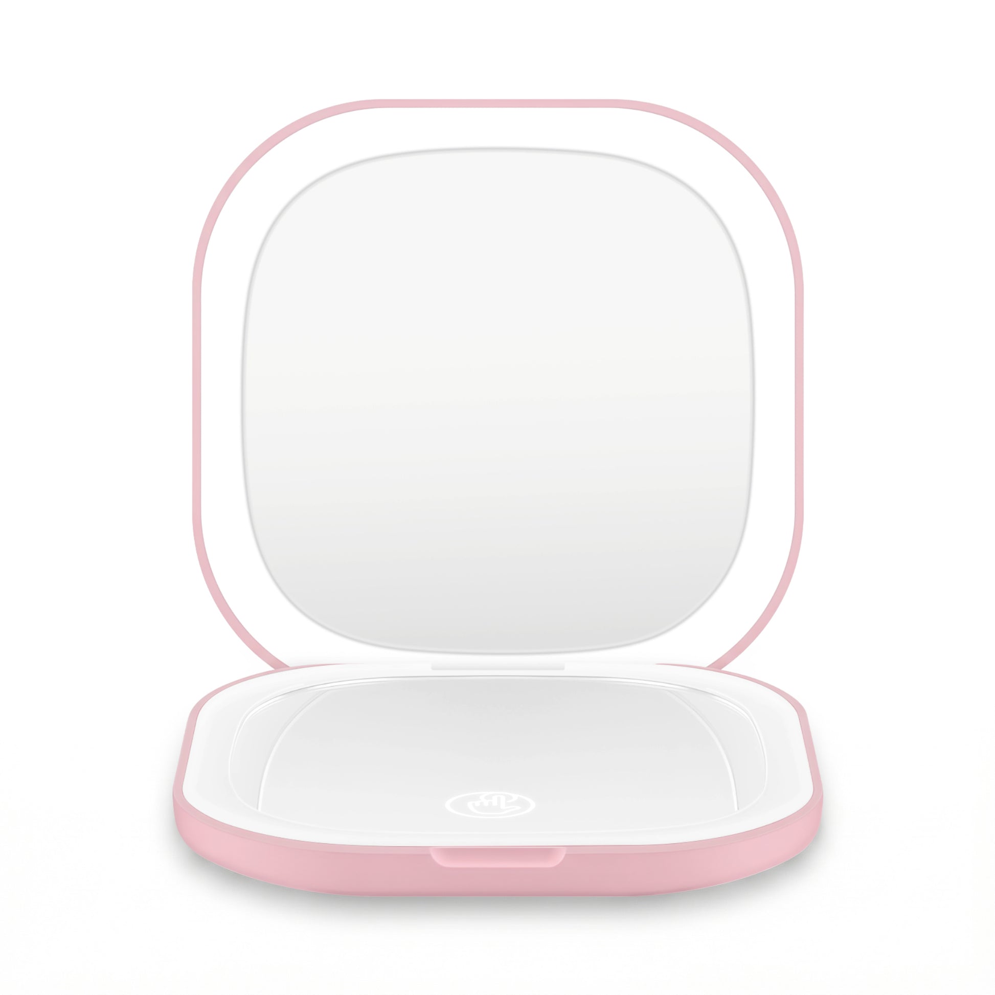 Embellir LED Compact Mirror Lighted Travel Makeup Mirror Pocket-Sized 1x 10x Magnification Square Pink-2