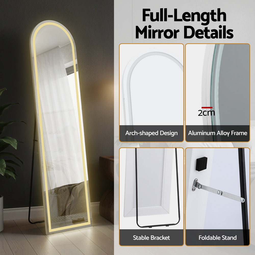 Embellir LED Full Length Mirror Floor Dressing Mirror 160cm-5