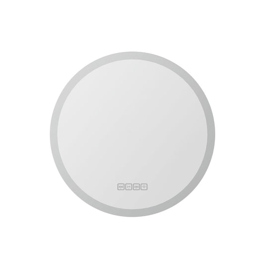 Embellir Bluetooth LED Wall Mirror With Light 50CM Bathroom Decor Round Mirrors-0