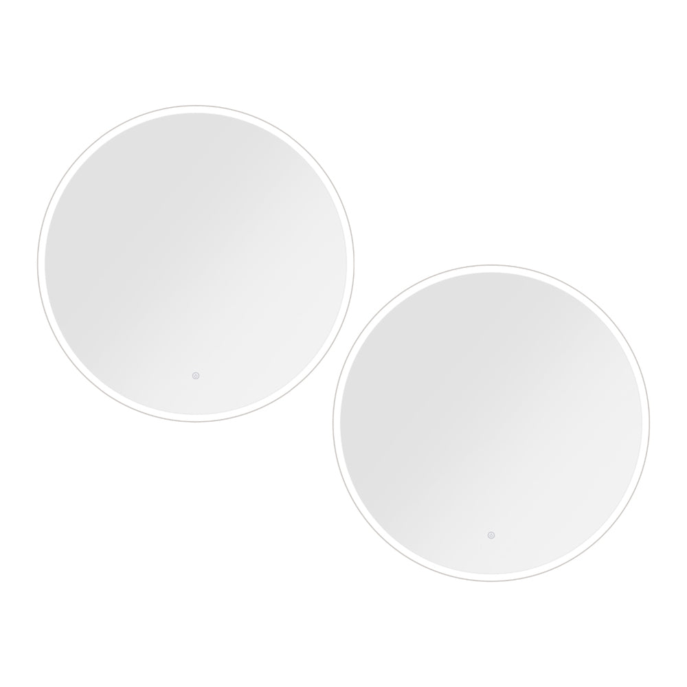 Embellir 2 Wall Mirror 80cm with Led light Makeup Home Decor Bathroom Round Vanity-0