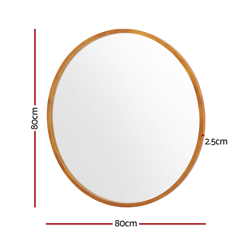 Embellir Wall Mirror Wooden Makeup 80cm-1