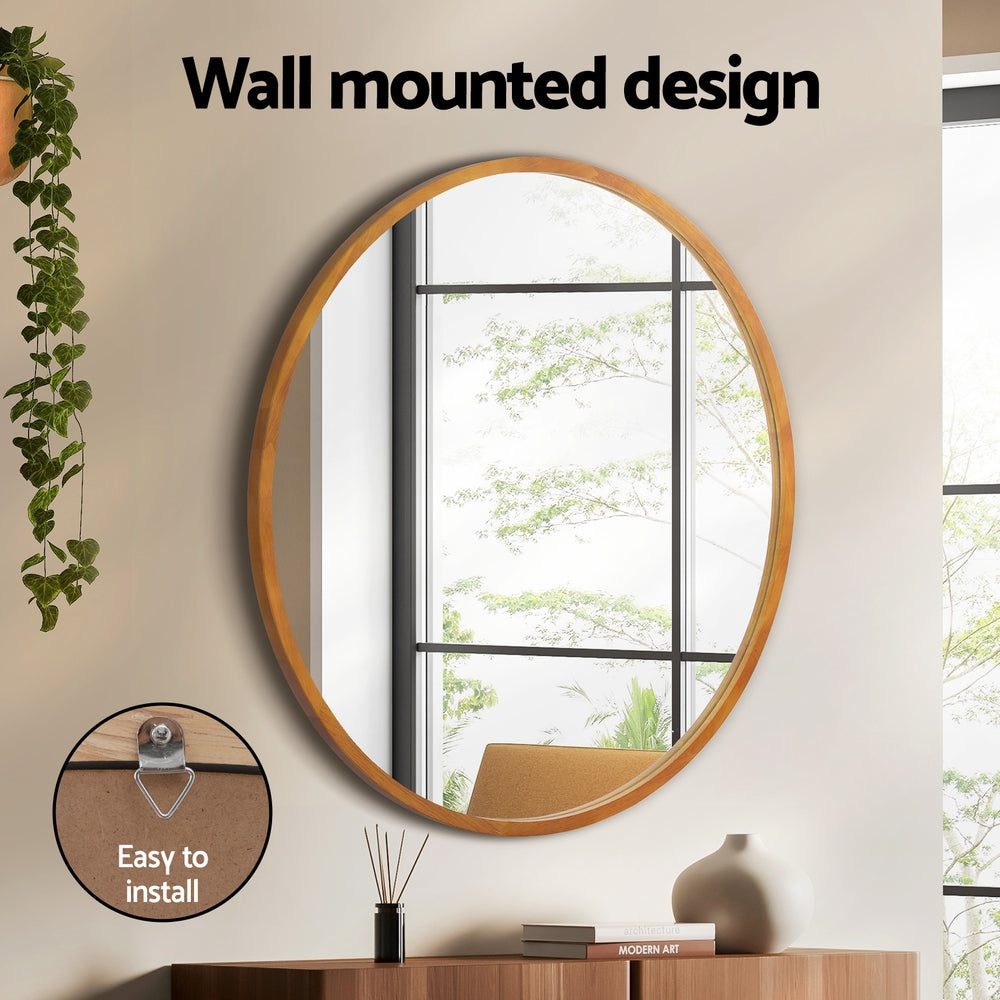 Embellir Wall Mirror Wooden Makeup 80cm-3