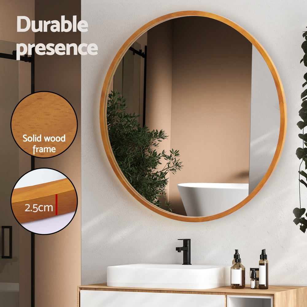 Embellir Wall Mirror Wooden Makeup 80cm-5