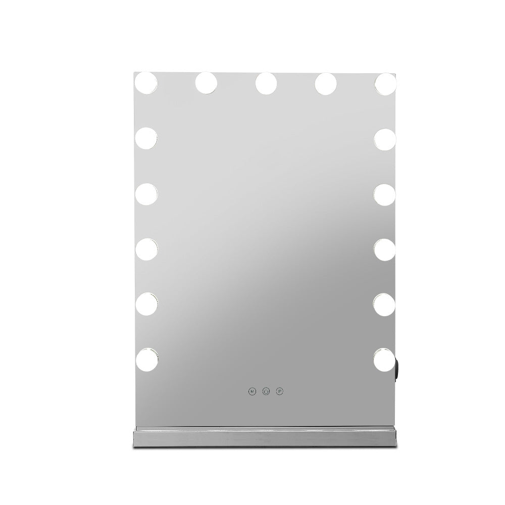 Embellir Makeup Mirror 43x61cm Hollywood Vanity with LED Light Tabletop Wall-2