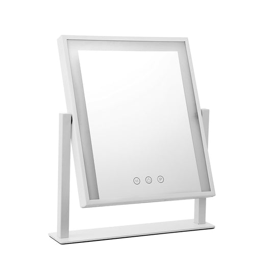 Embellir Makeup Mirror 30x40cm Hollywood Vanity with LED Light Rotation White-0