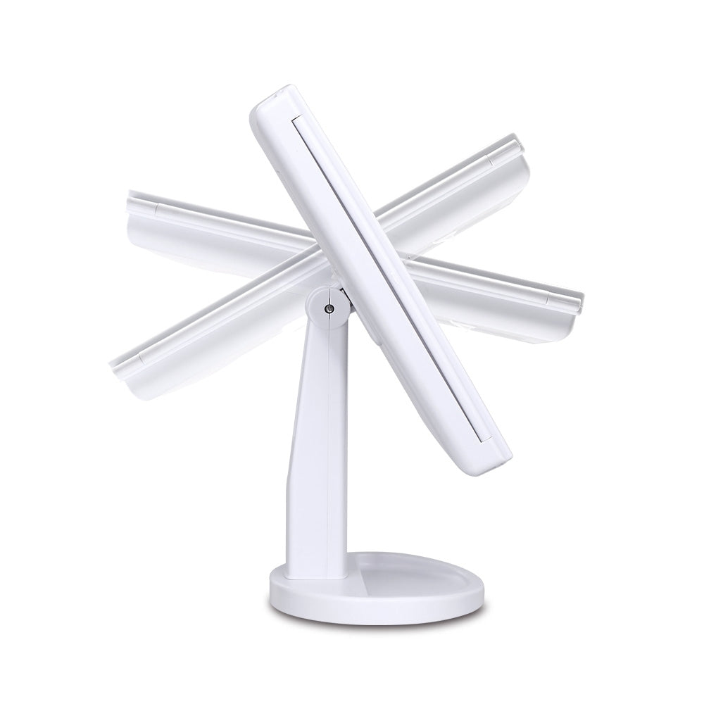 Embellir Tri-fold Makeup Mirror 1X2X3X Magnifying with LED Light Travel Portable-5