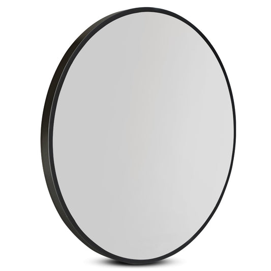 Embellir Wall Mirror Makeup 70cm Home Decor Framed Mirrors Bathroom Round Black-0