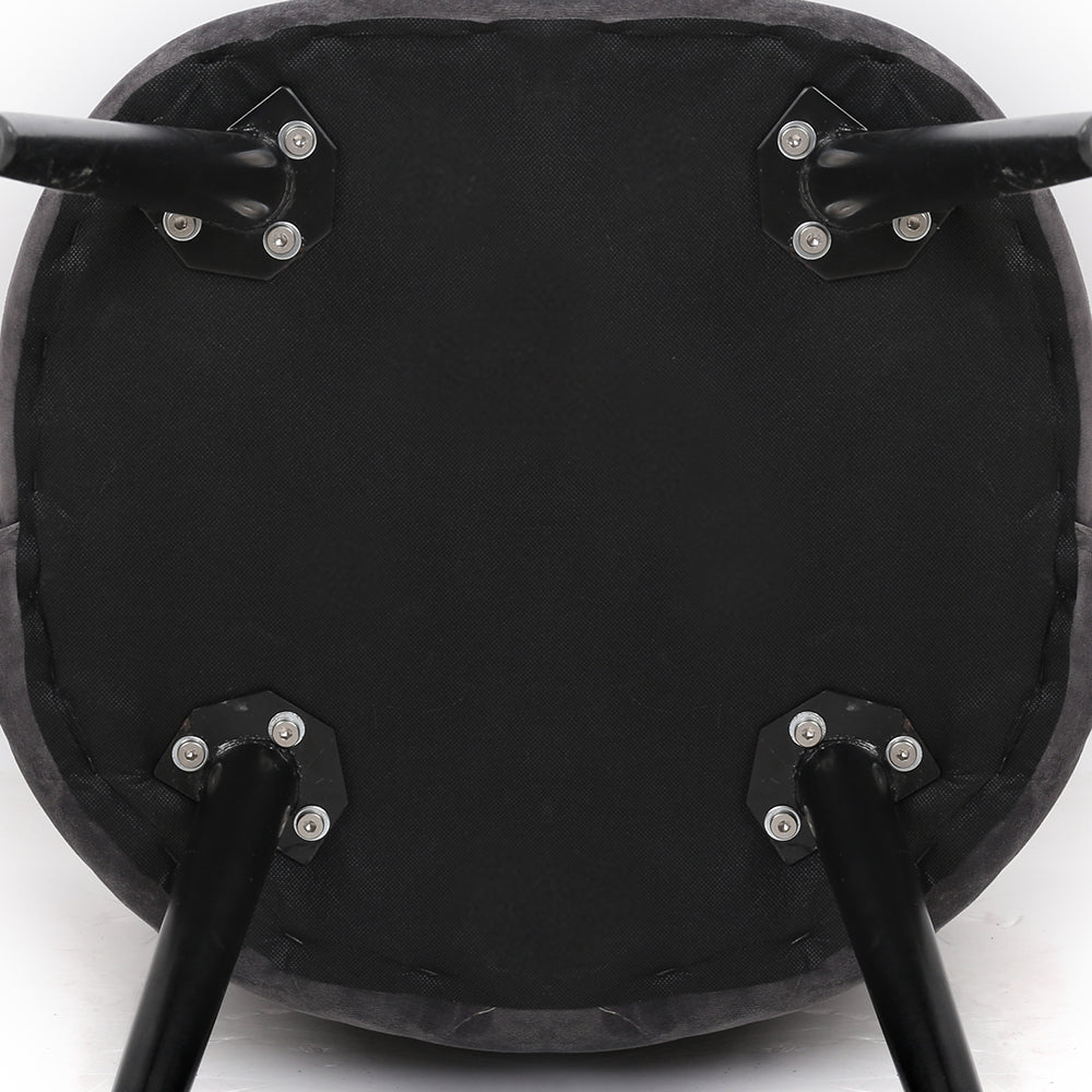 Artiss Dining Chairs Set of 2 Velvet Solid Curved Dark Grey-5