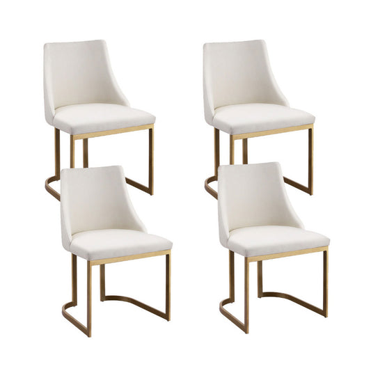 Artiss Dining Chairs Set of 4 Linen Fabric Frame Beige-0