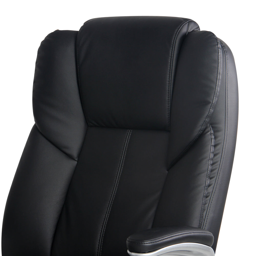 Artiss 8 Point Massage Office Chair PU Leather Black-6