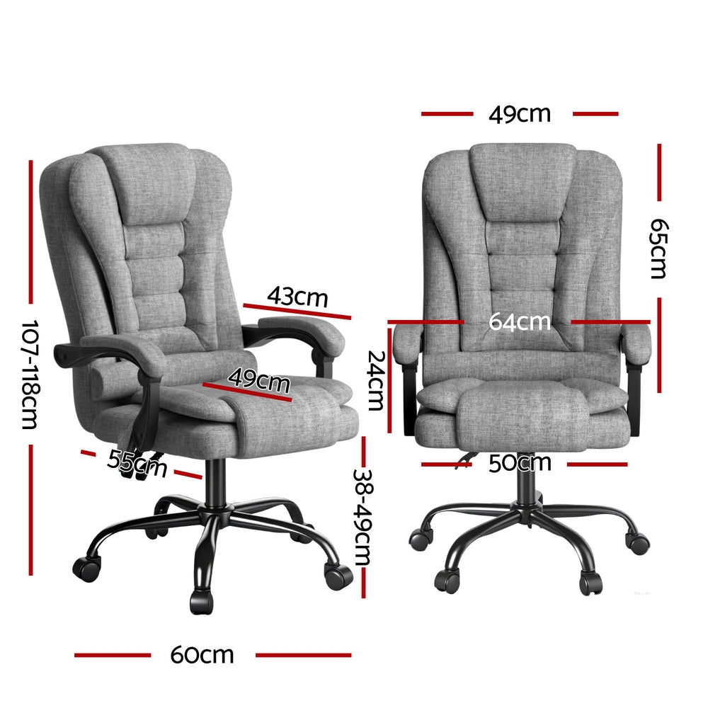 Artiss Executive Office Chair 4-Point Massage Adjustable Ergonomic Recline Back-1