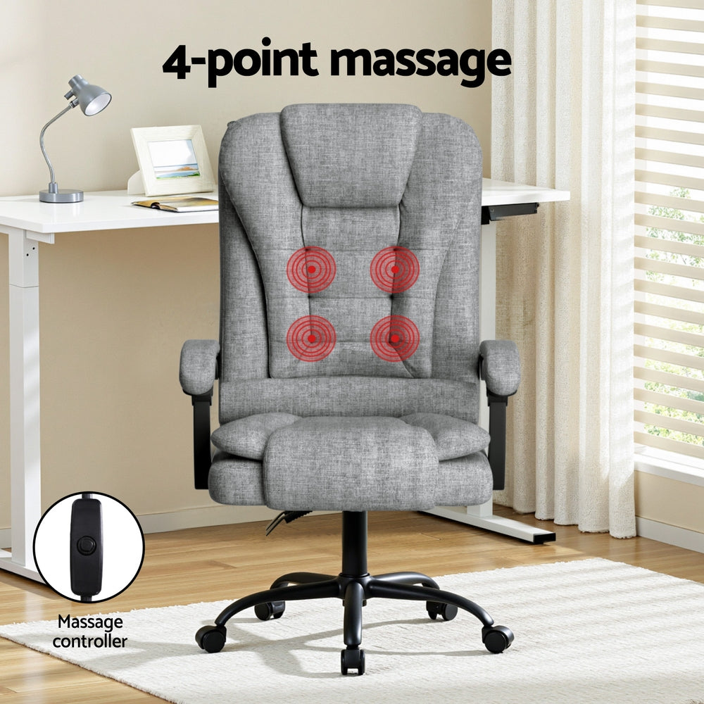 Artiss Executive Office Chair 4-Point Massage Adjustable Ergonomic Recline Back-3