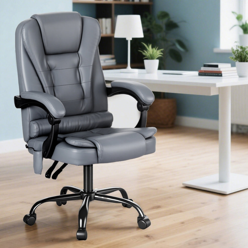 Artiss Executive Office Chair 4-Point Massage Adjustable Ergonomic Recline PU-6