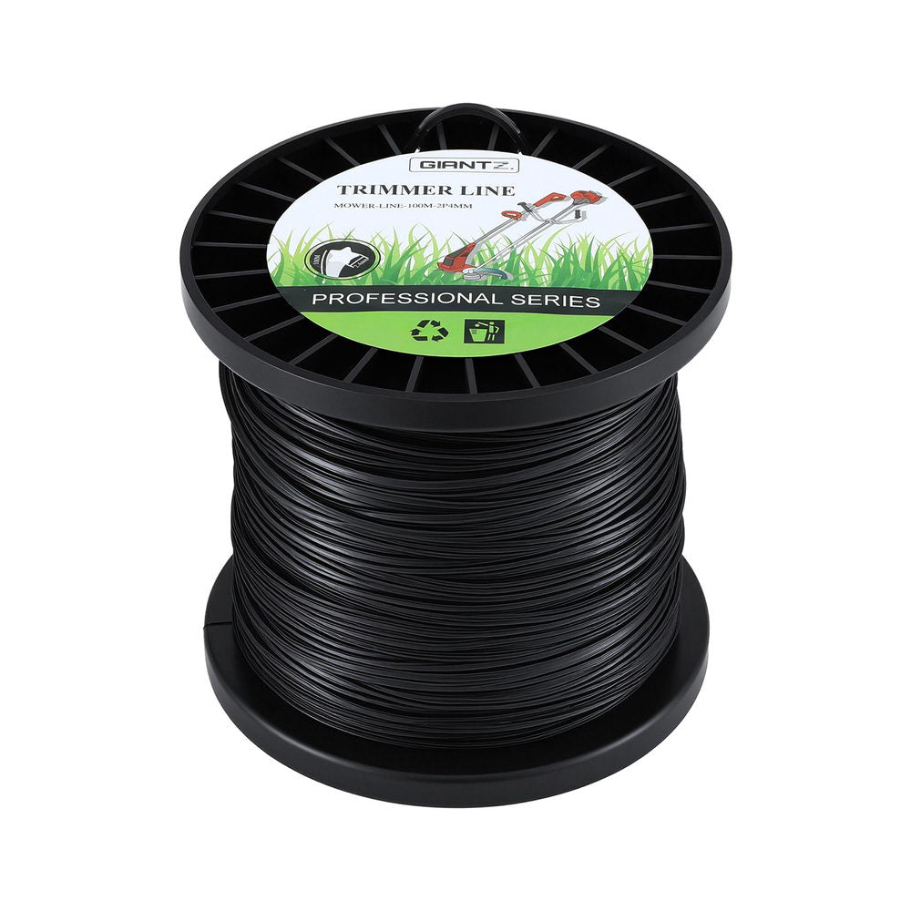 Giantz 100M Whipper Snipper Trimmer Line 2.4mm Star Nylon String Cord Black-0