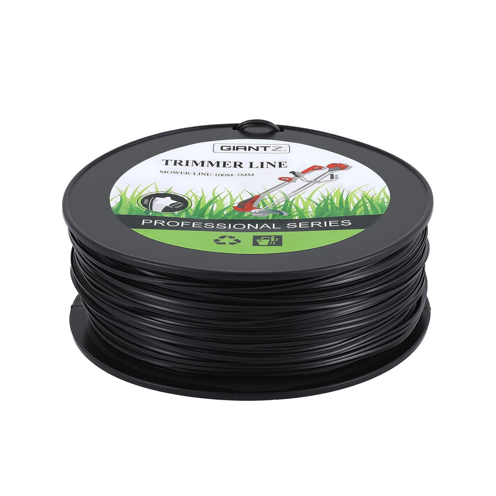 Giantz 100M Whipper Snipper Trimmer Line 3.0mm Star Nylon String Cord Black-0