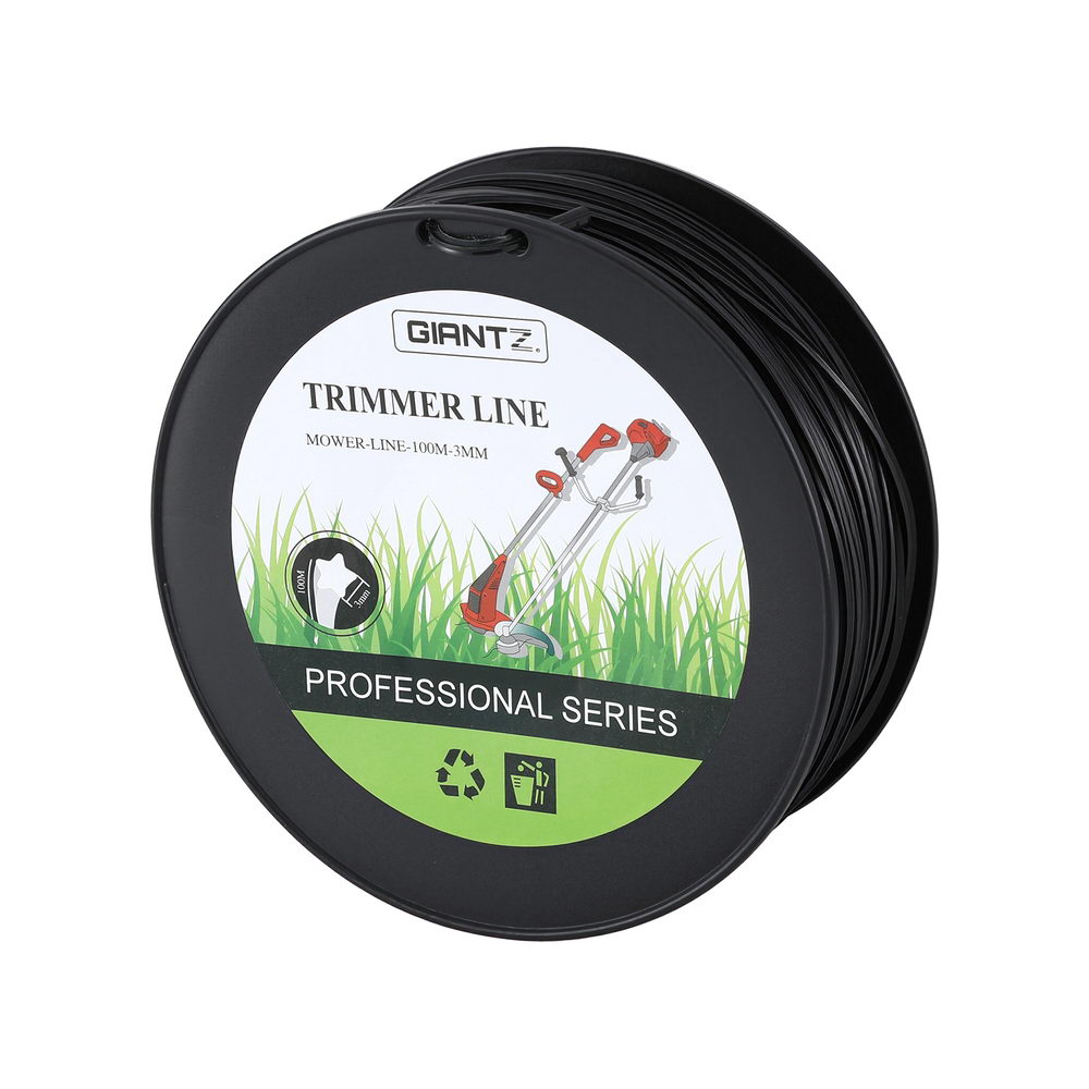 Giantz 100M Whipper Snipper Trimmer Line 3.0mm Star Nylon String Cord Black-2