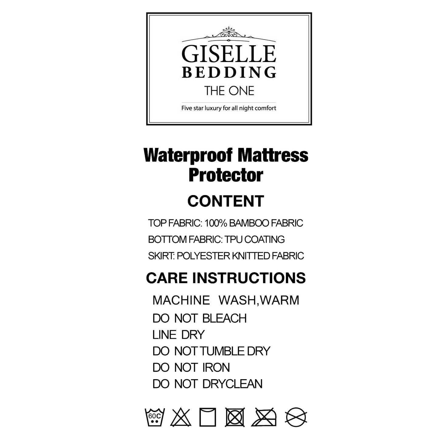 Giselle Bedding Mattress Protector Double-5