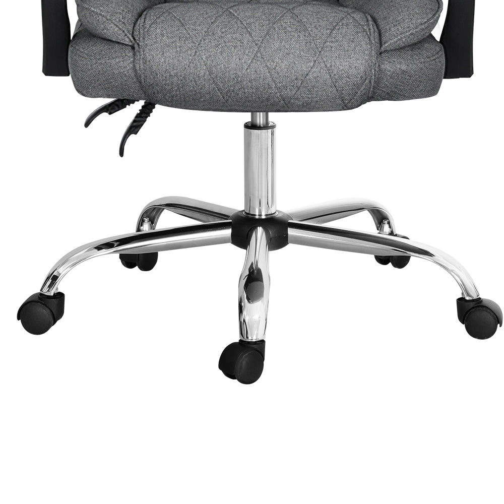 Artiss Executive Office Chair Fabric Recliner Grey-2