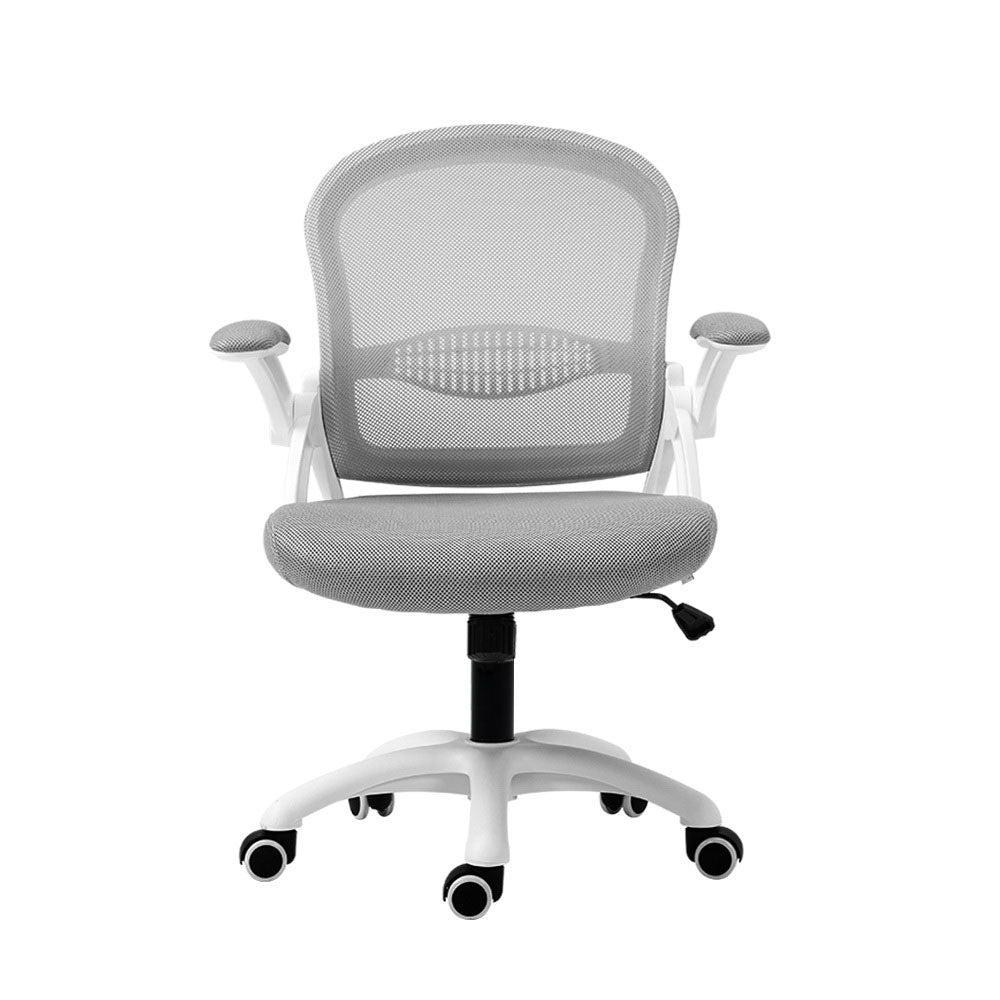 Artiss Mesh Office Chair Mid Back Grey-2