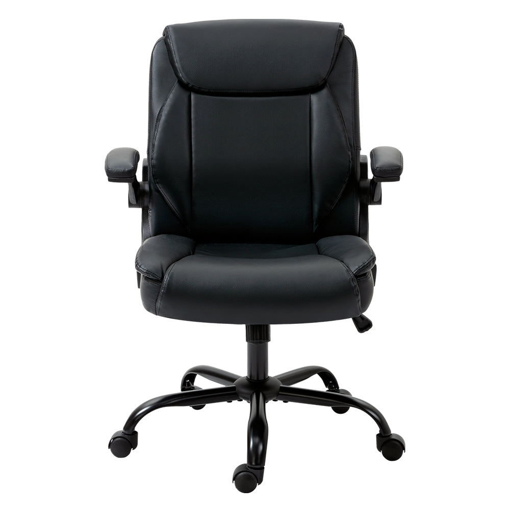 Artiss Executive Office Chair Mid Back Black-2