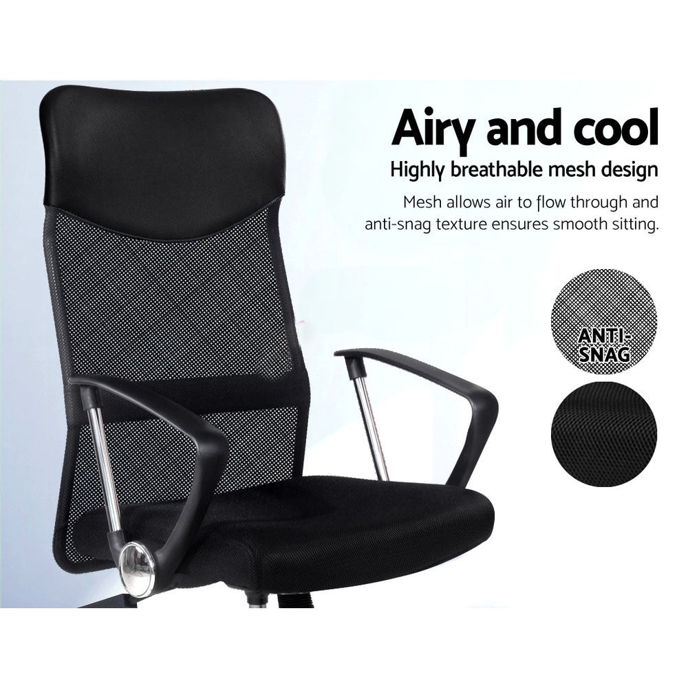 Artiss Mesh Office Chair High Back Black-5